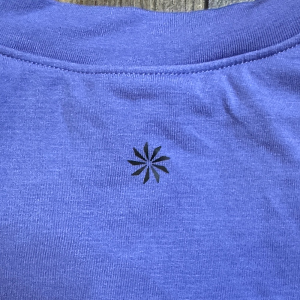 Athleta Purple V-Neck Athletic Top Size L - Picture 4 of 4